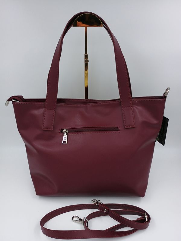 Innovatieve VEGAN leder handtas in modern Bordeaux