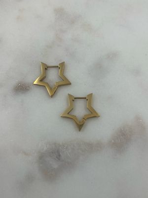 Star Hoop Oorbellen