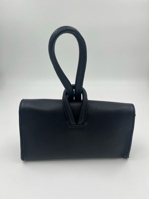 Originele Minibag Clutch in blauw kalfsleder