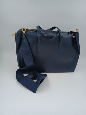 Classy City Bag handtas in blauw kalfsleder