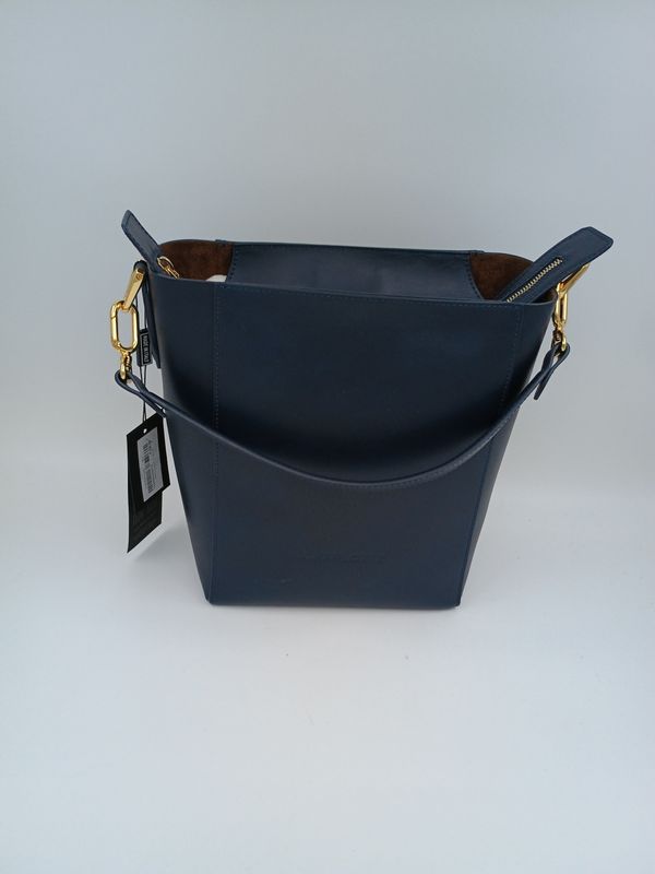 Classy handtas in modern emmer model in kalfsleder