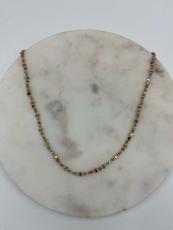 Halsketting multicolor beads