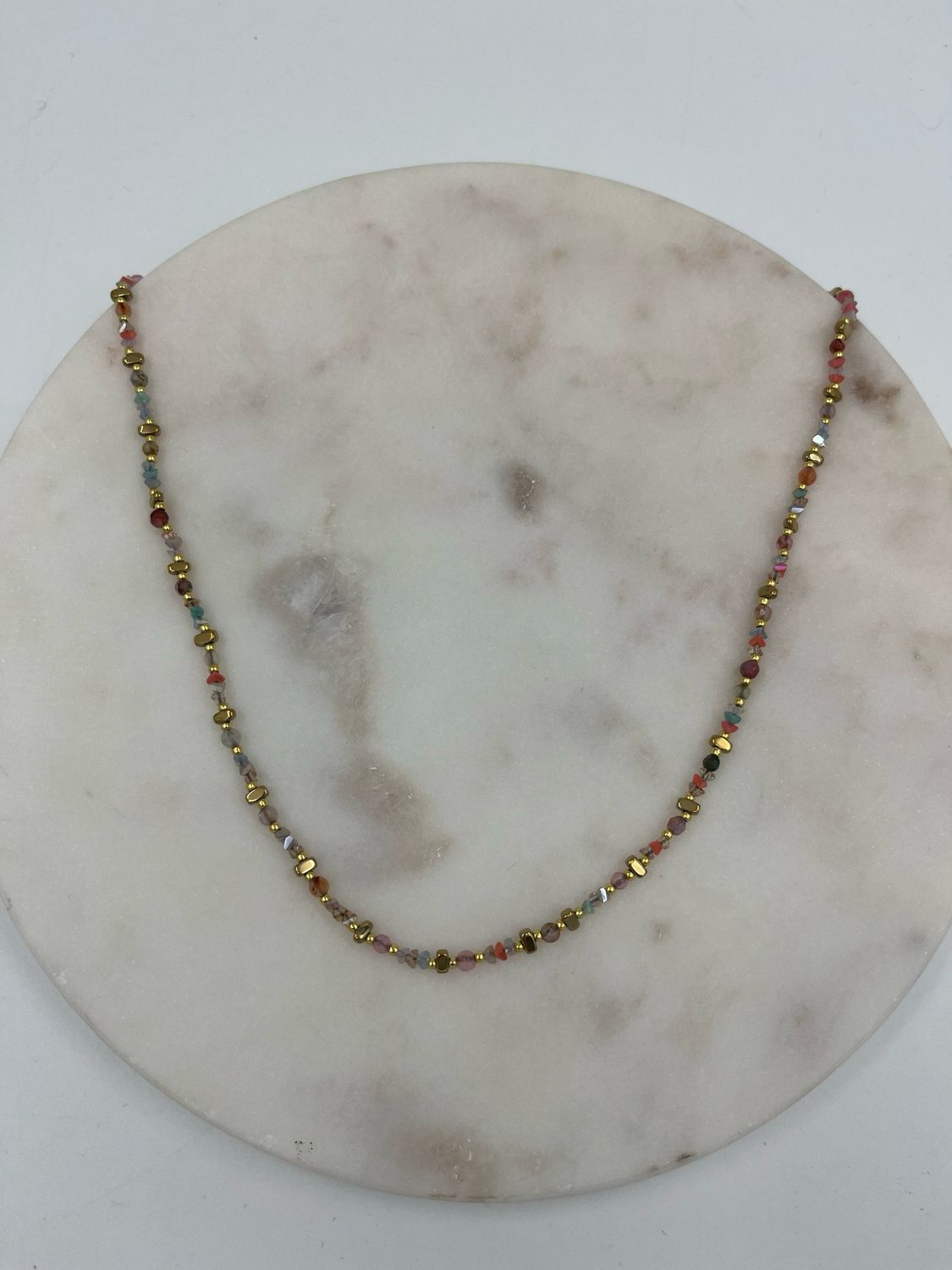 Halsketting multicolor beads