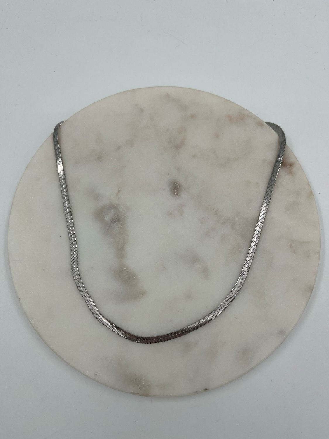 Flat Necklace Zilver