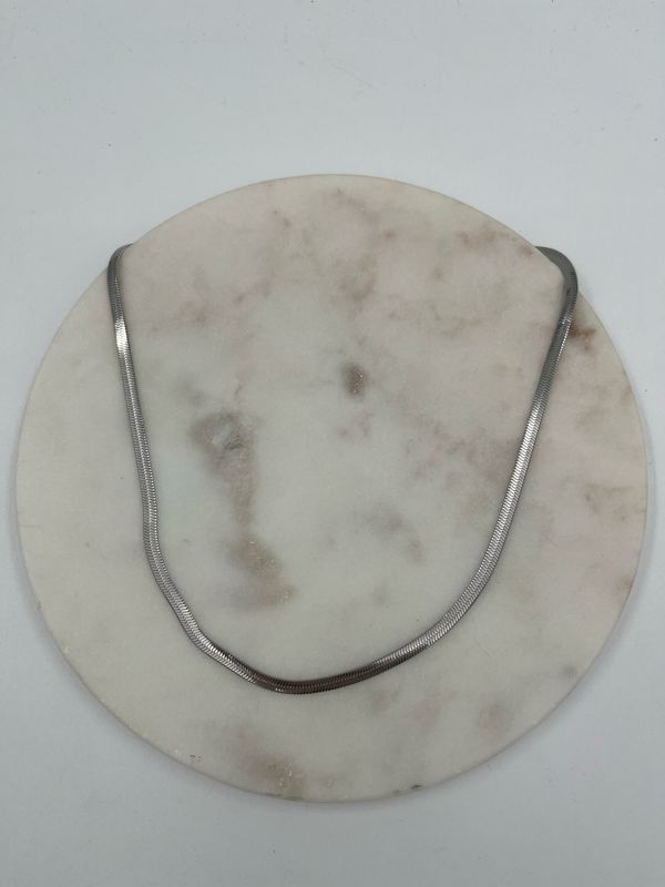 Flat Necklace Zilver