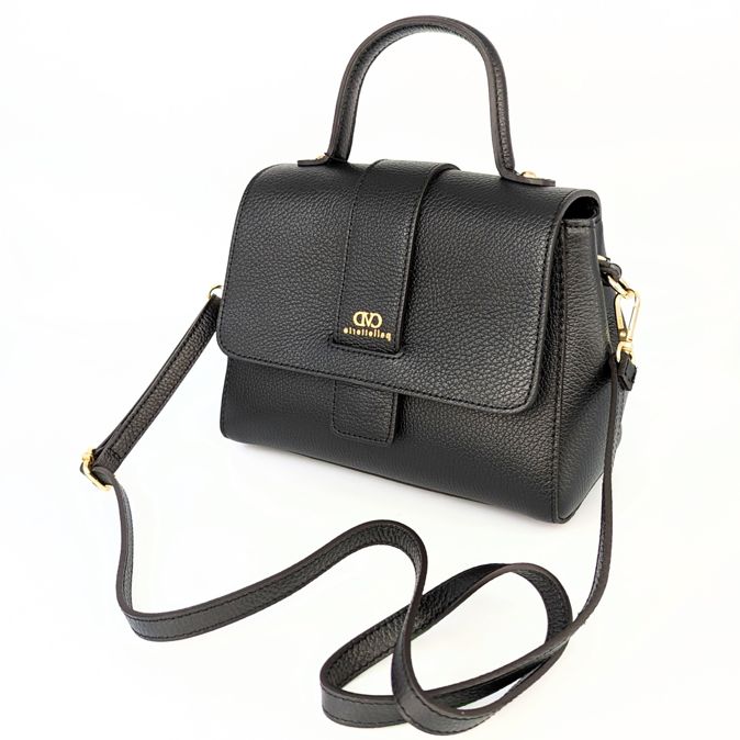 Moderne Handtas met schouderriem Zwart