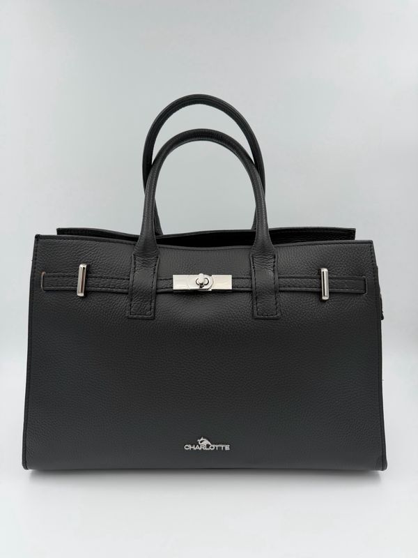 Purpurea 0597 Handtas Kelly Model met schouderriem Zwart