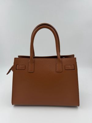 Purpurea 0596 Handtas Kelly Model met schouderriem Natuurleer