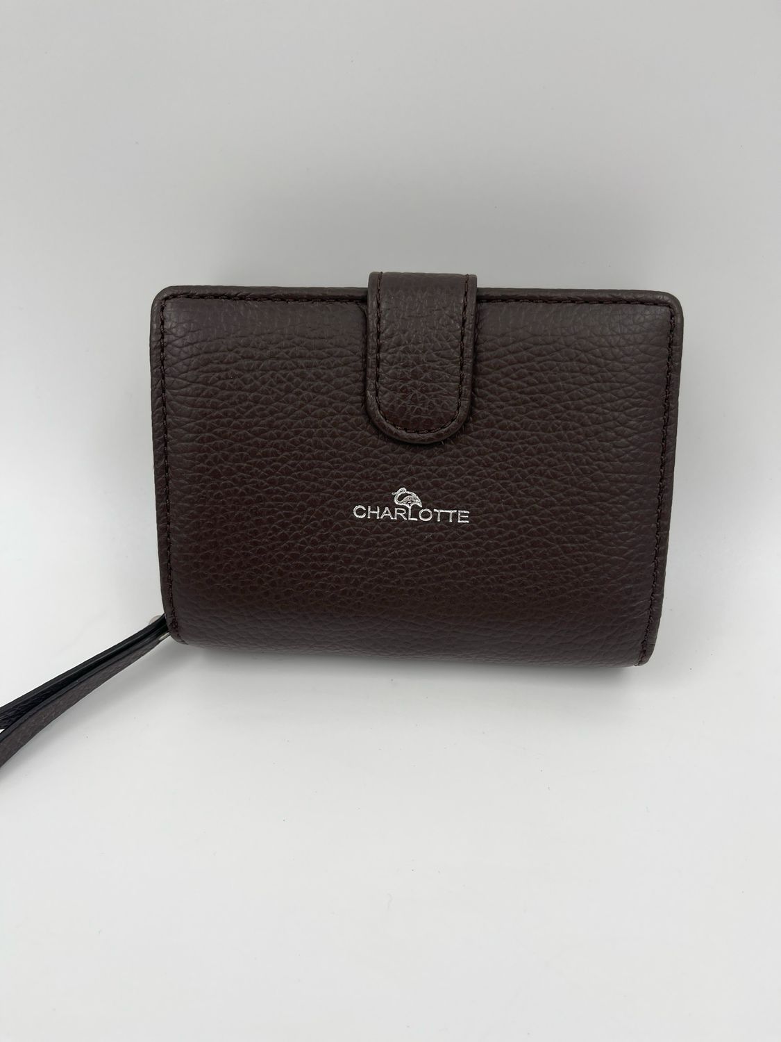 Purp 8086 Chocoladekleurige Leder portemonnee