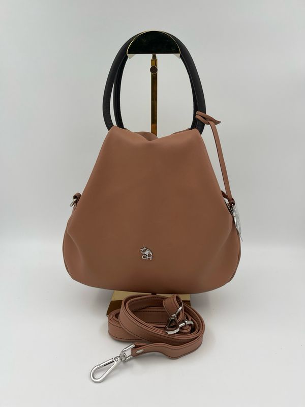 Alba 3659 Leder Handtas in Mokka kalfsleder