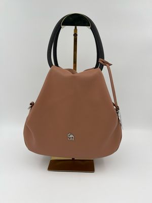 Alba 3659 Leder Handtas in Mokka kalfsleder