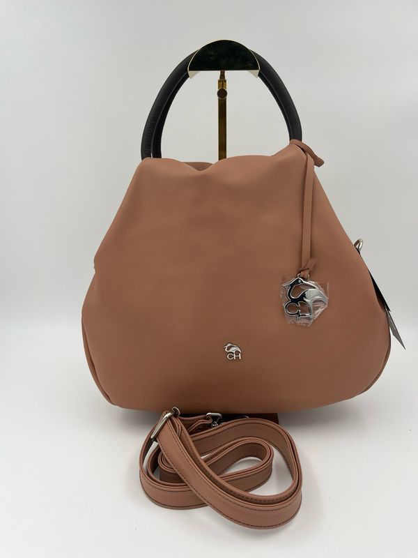 Alba 3228 Mokka Kalfsleder handtas