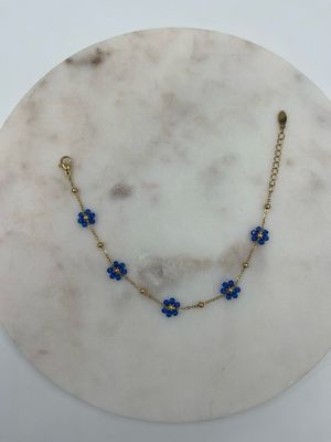 Flowery Bracelet Blue