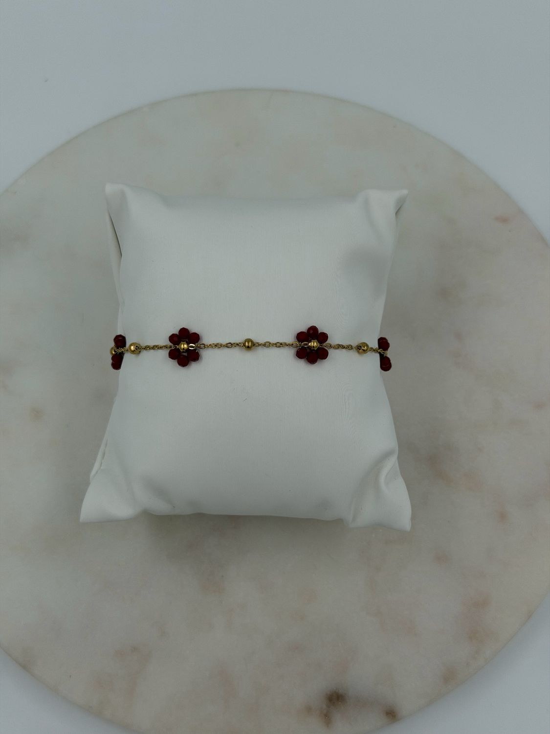 Flowery Bracelet Bordeaux