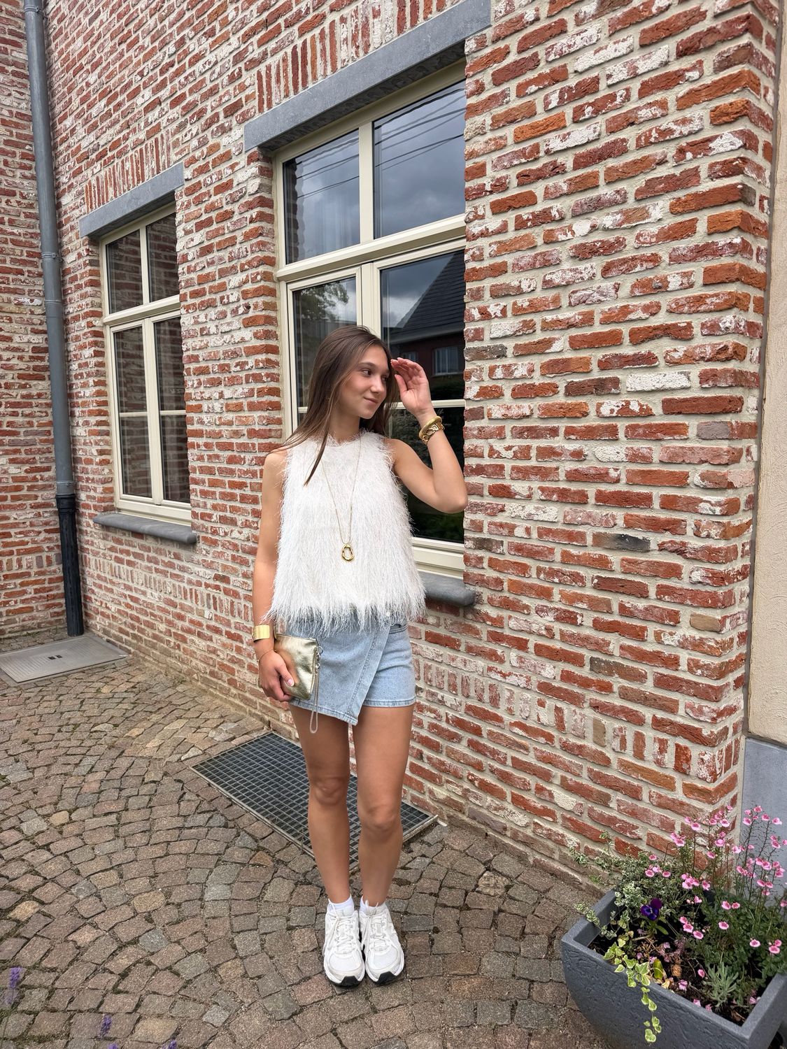 Jeans Skort Glitter