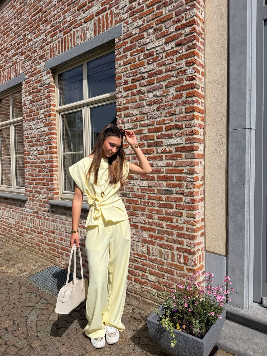 Cecila Pantalon Classic Boter Geel