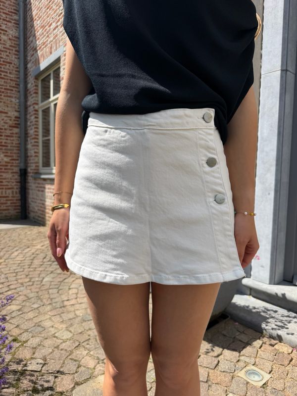 Jeans Skort Ecru