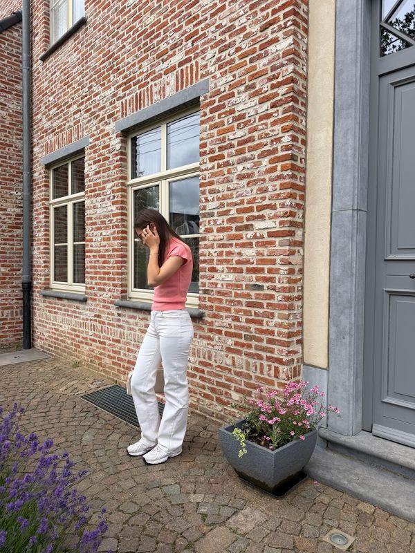 Straight Leg Jeans Ecru