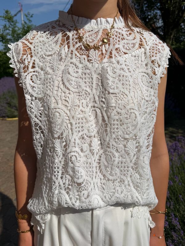 Kanten Blouse Wit