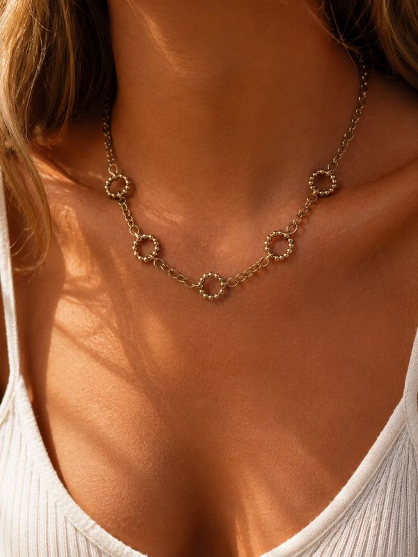 Hoop Necklace Goud