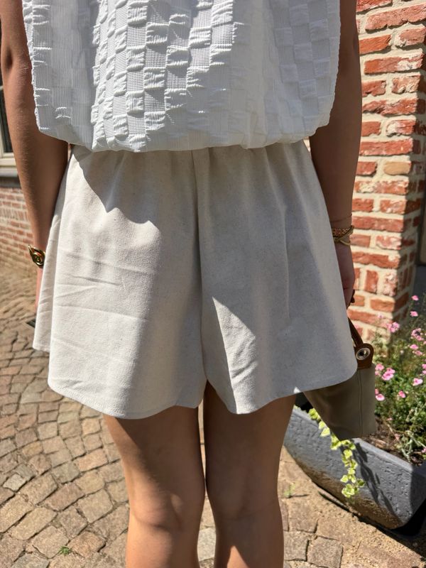 Linnen Short Beige