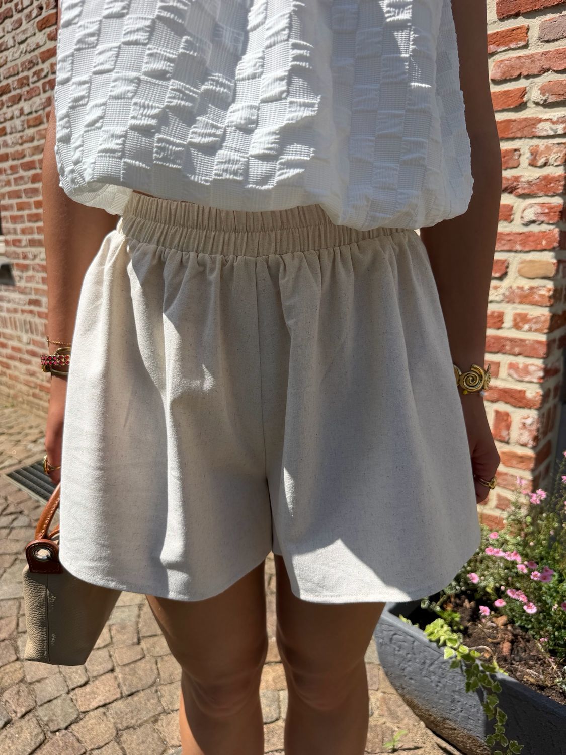 Linnen Short Beige