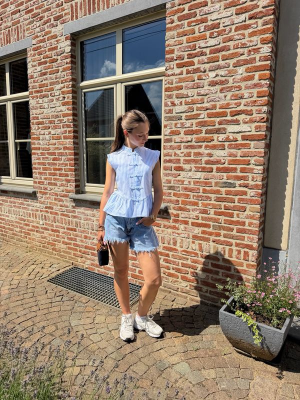 Striped Blouse Blauw &amp; Wit