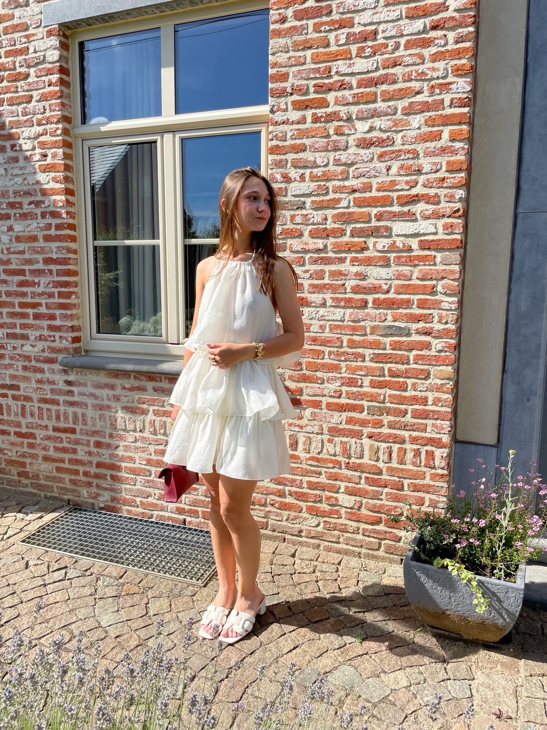 Cleo Dress Ecru