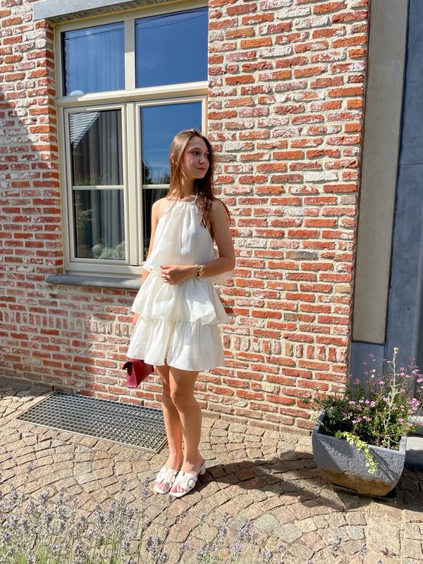 Cleo Dress Ecru