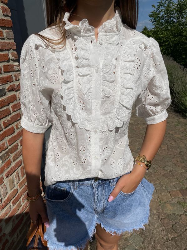 Flowery Blouse Wit