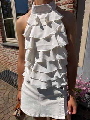 Ruffle Top White