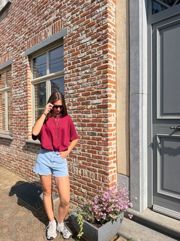 Lounge Tee Bordeaux