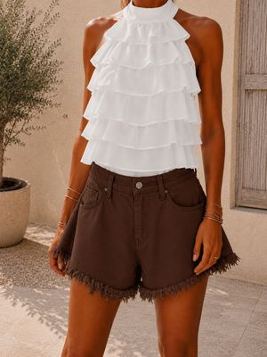 Ruffle Short Bruin