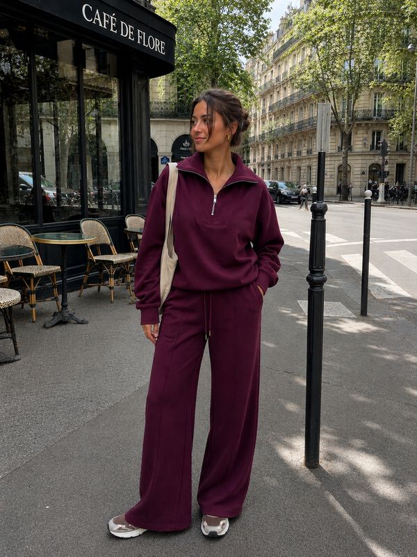 Casual Joggers Burgundy