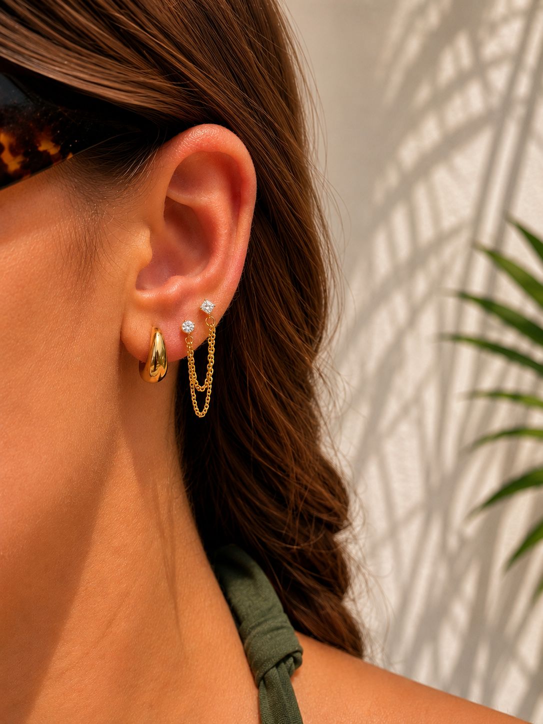 Solène Double Chain Earring (1 piece)