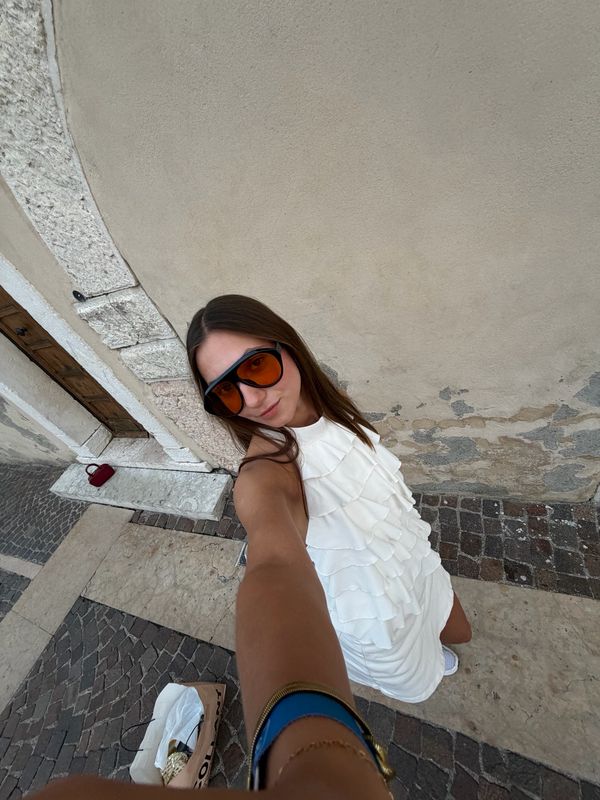 Fine Statement Sunnies Black x Orange