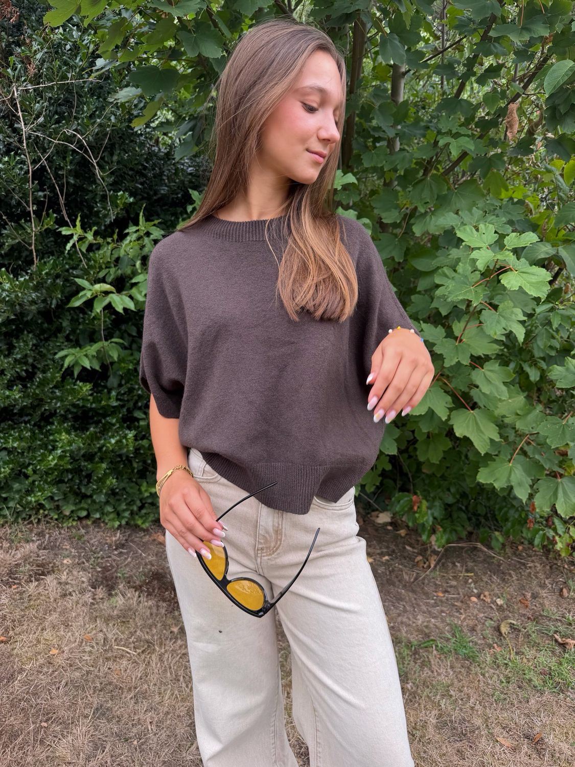 Brown Cape Sweater