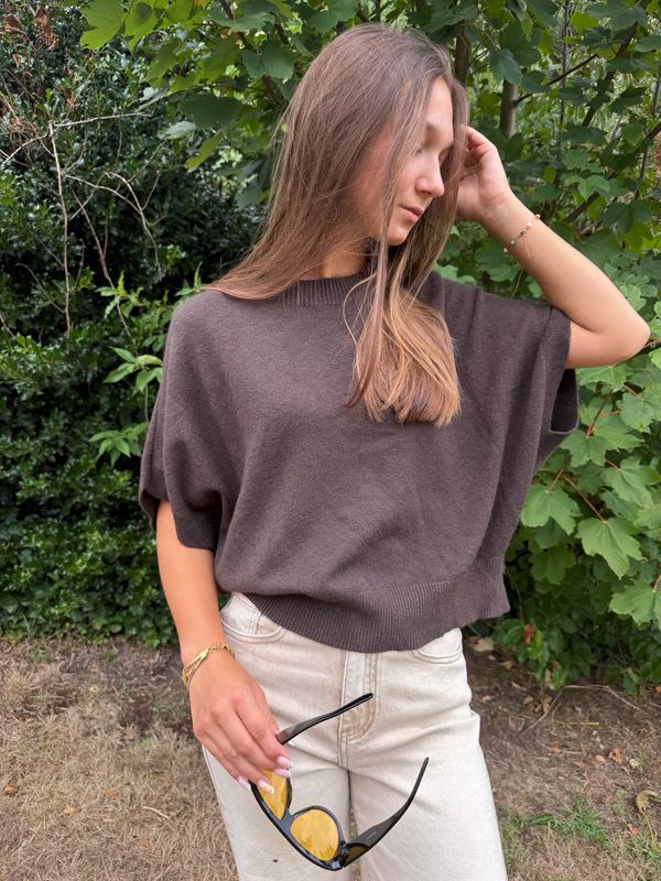 Brown Cape Sweater