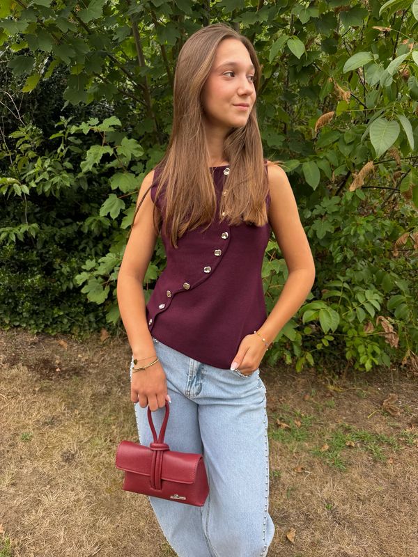 Button Top Bordeaux
