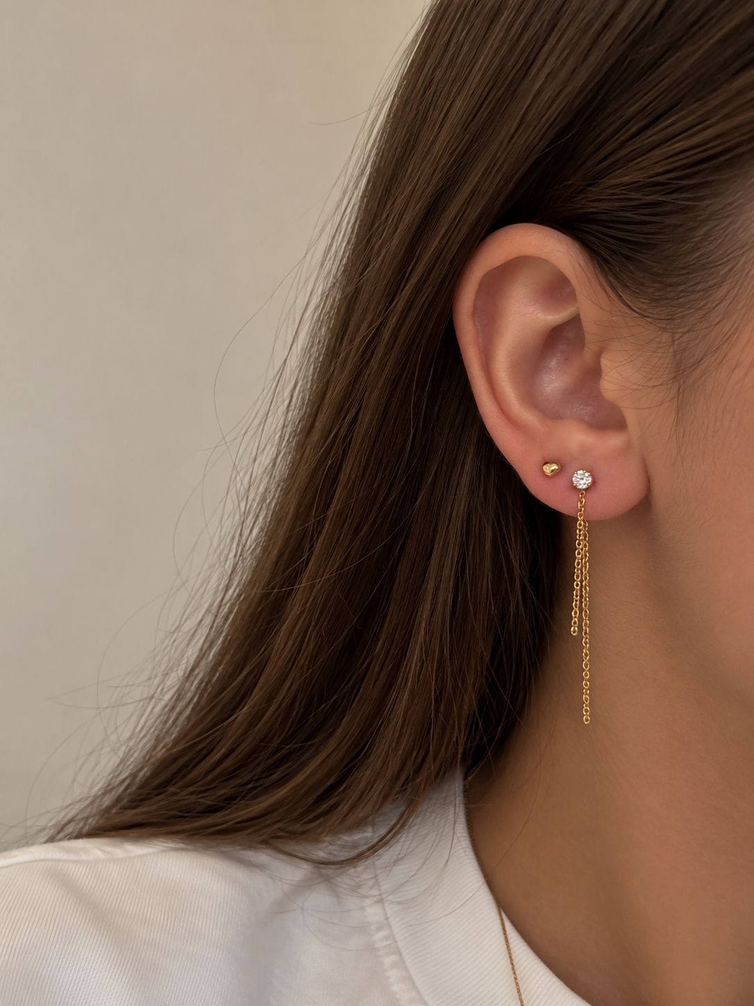 Long Double Chain Earings