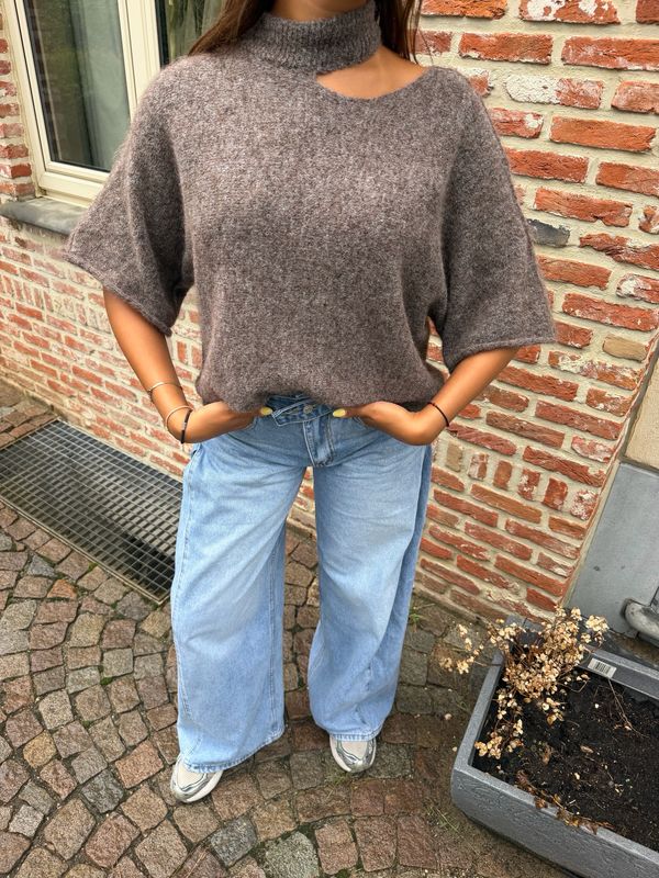 Mila Chocker Knit Brown