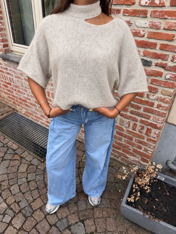 Mila Chocker Knit Beige