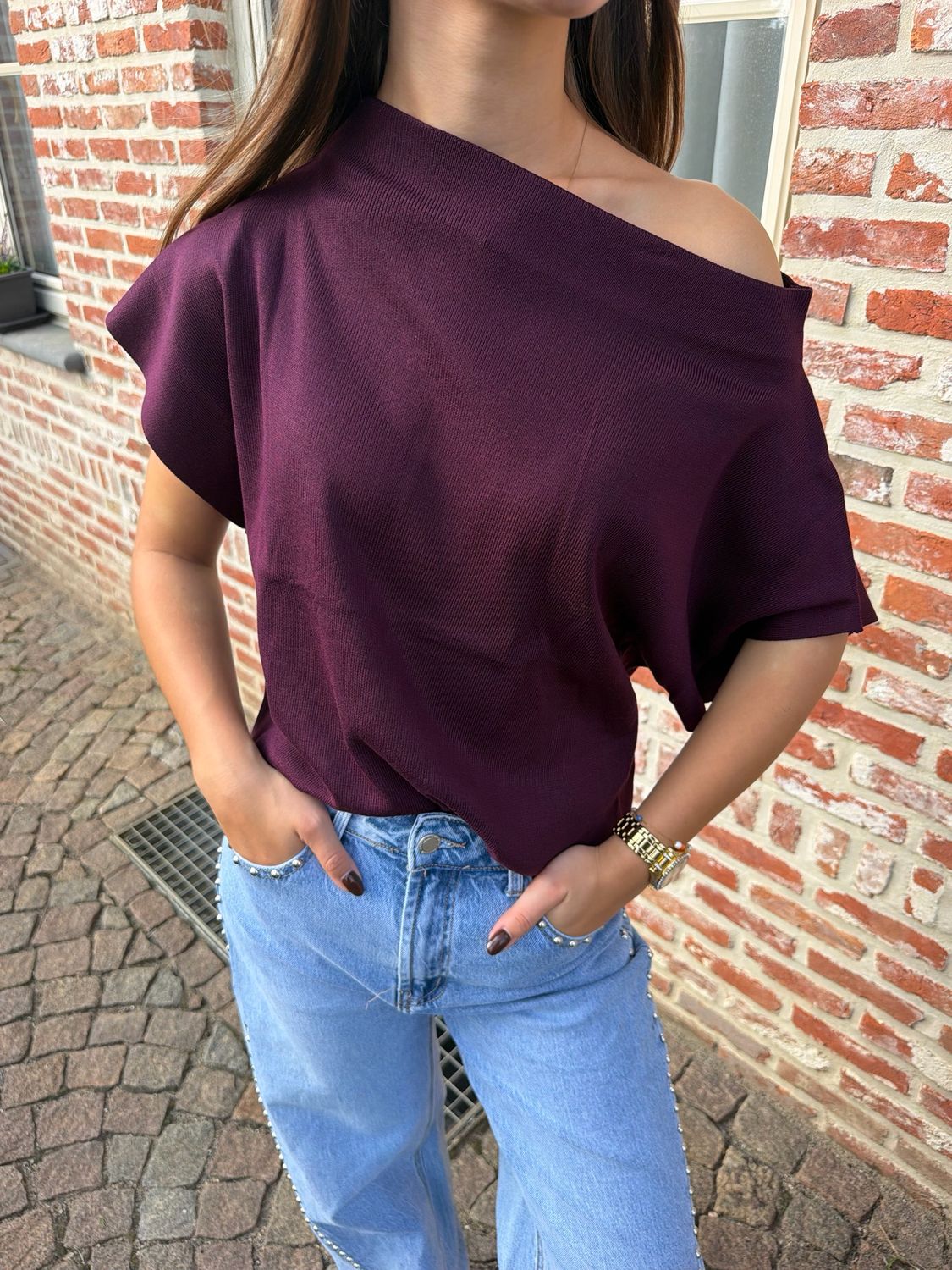 Claire Top Burgundy