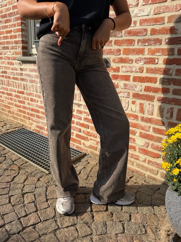Wide Leg Jeans Brown