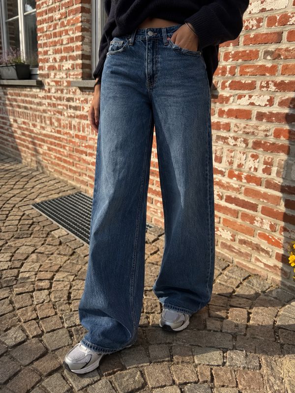 Brown Pocket Wide Leg Jeans