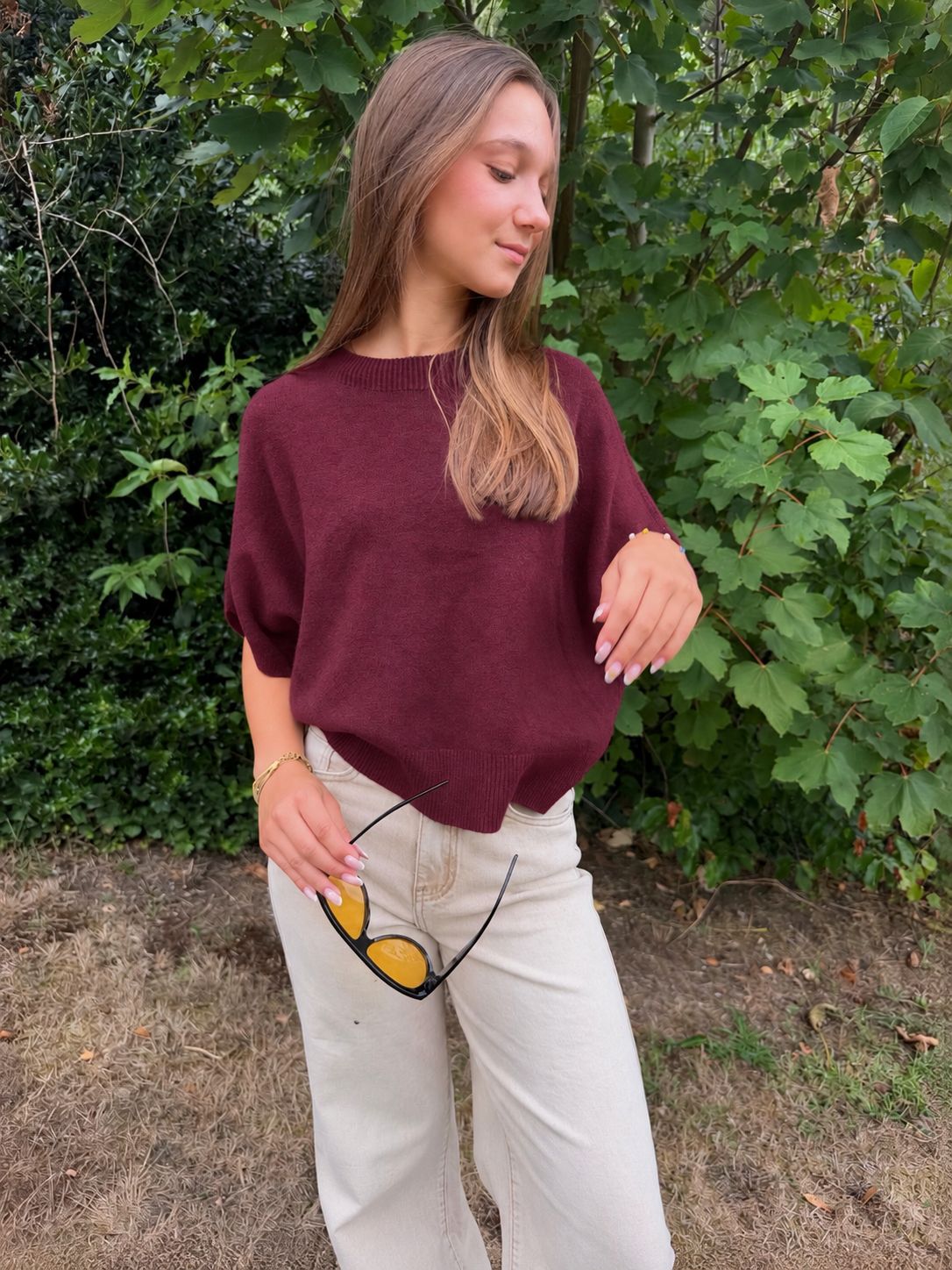Bordeaux Cape Sweater