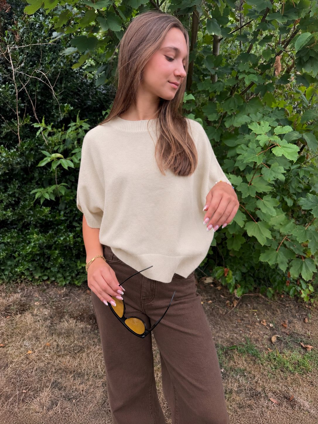 Ecru Cape Sweater