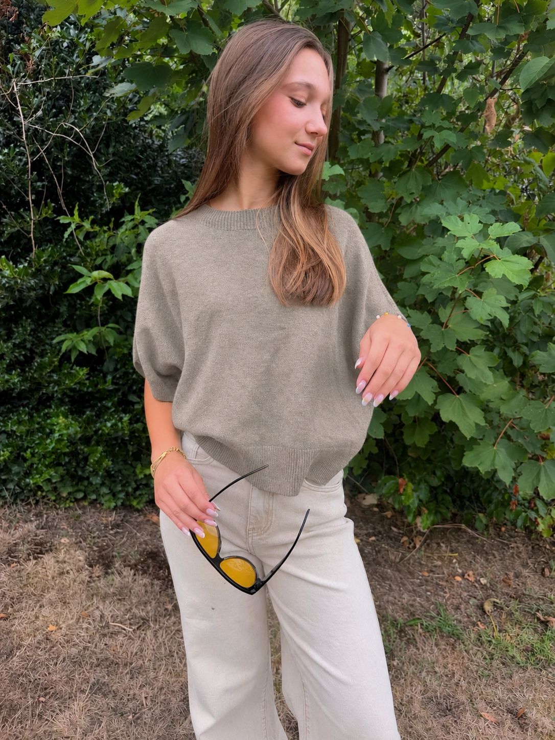 Beige Cape Sweater