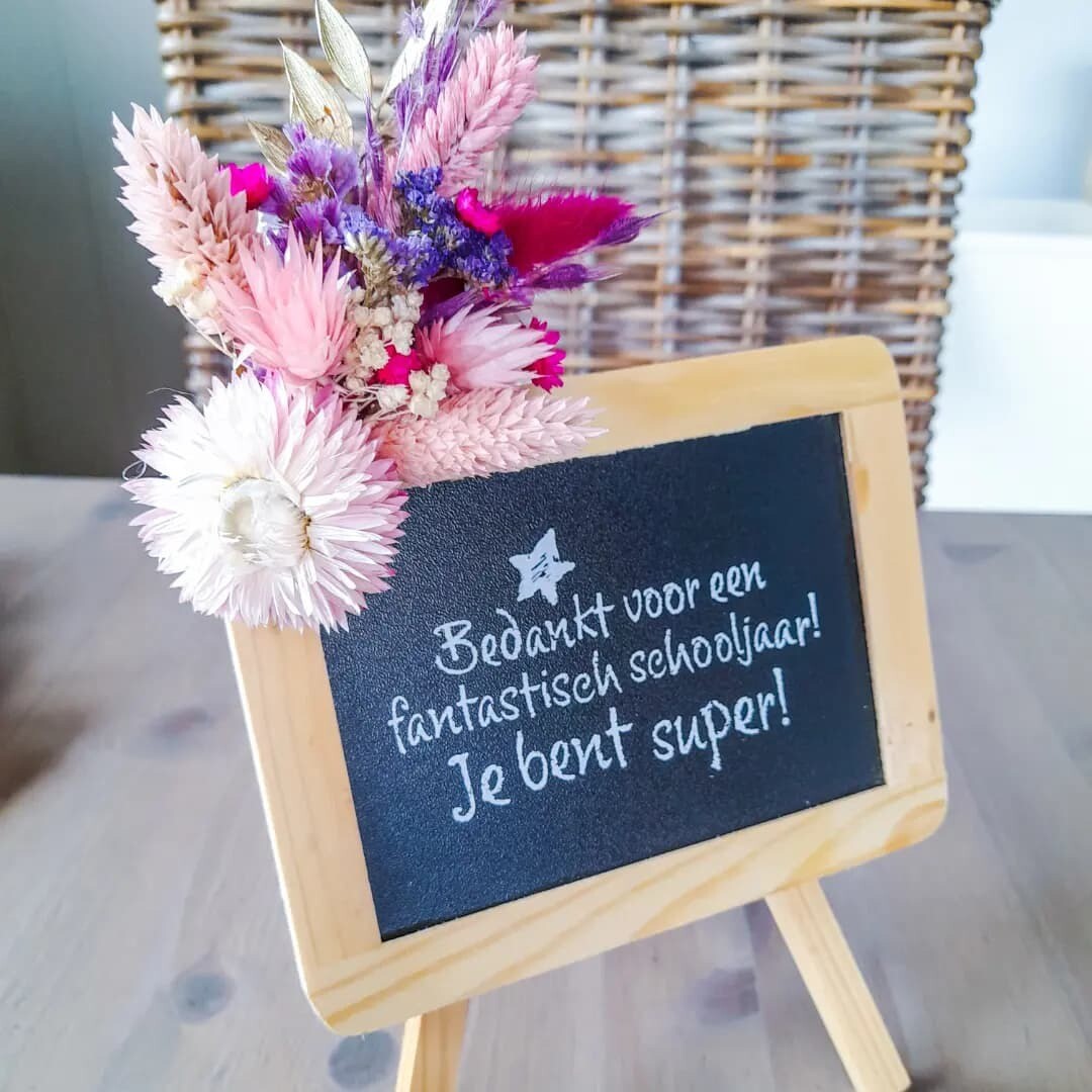 Krijtbord Krijtbord "Bedankt voor een fantastisch schooljaar, jij bent super"