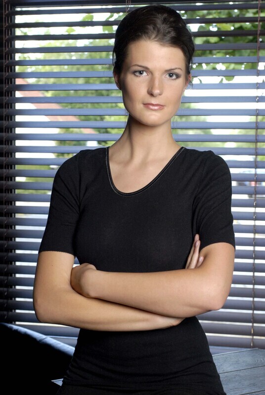 Onderhemd met korte mouwen; ronde hals, Medima, Zwart